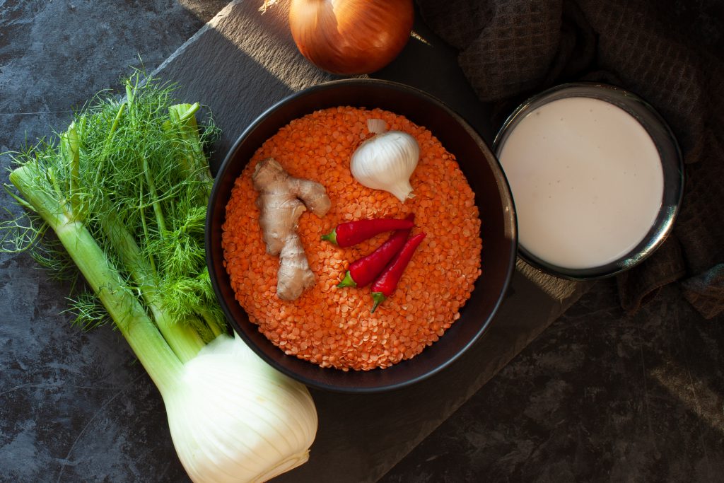 Lentils Dhal with Braised Fennel Ingredients