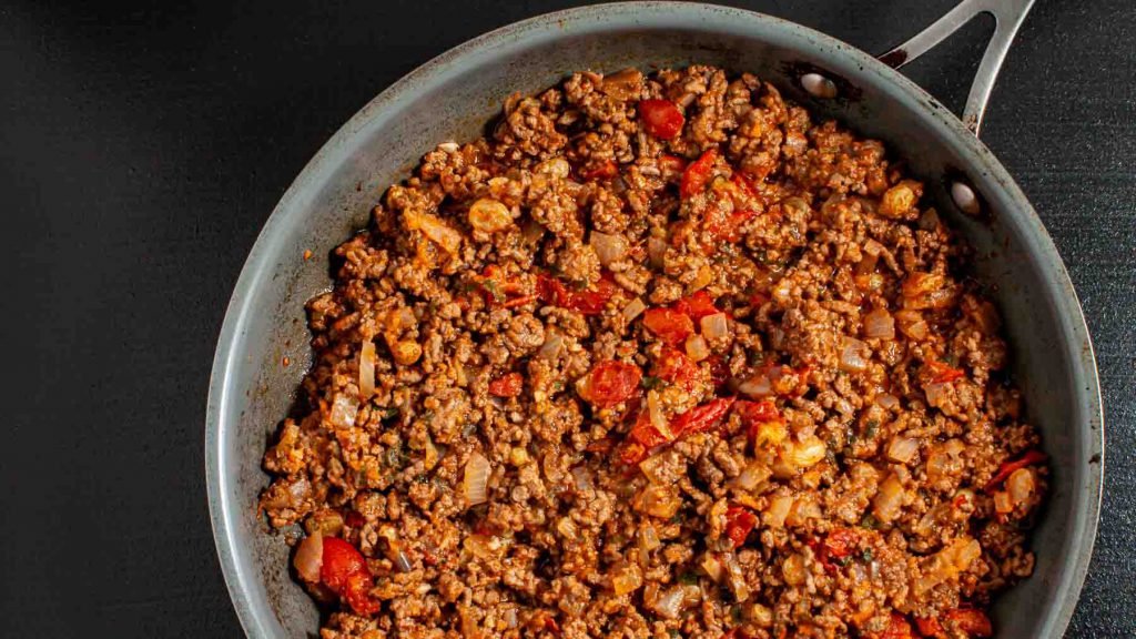 Eggplant stuffed with ground beef